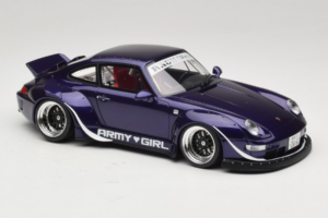 Porsche 911 993 RWB Army Girl Violet GT Spirit 1:18 GT562 Résine — image 4 sur 6