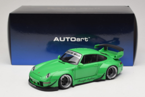 Porsche 911 993 RWB Vert Gun Grey Wheels AUTOart 1:18 78151 Composite — image 8 sur 8