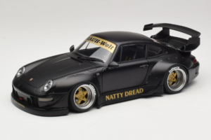 Porsche 911 993 RWB Matt Black With Gold Wheels AUTOart 1:18 78154 Composite