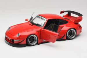 Porsche 911 993 RWB Rouge Gun Grey Wheels AUTOart 1:18 78153 Composite — image 2 sur 8