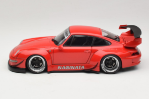 Porsche 911 993 RWB Rouge Gun Grey Wheels AUTOart 1:18 78153 Composite — image 4 sur 8