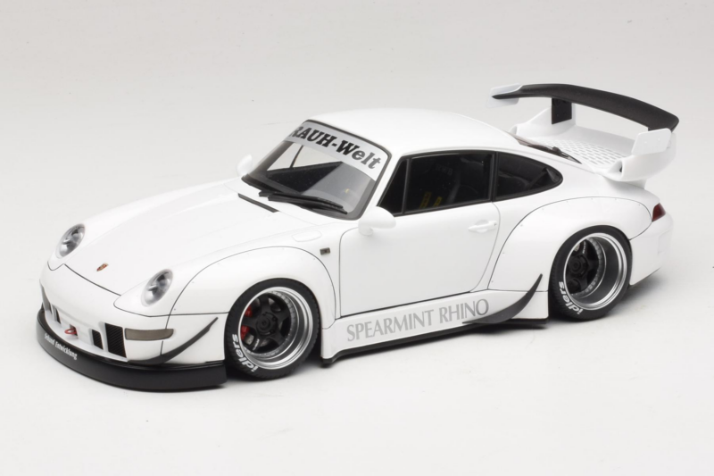 Porsche 911 993 RWB Blanc Gun Grey Wheels AUTOart 1:18 78150 Composite