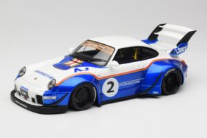Porsche 911 993 RWB X Liberty Walk Blanc Avec Bleu GT Spirit 1:18 GT530 Résine