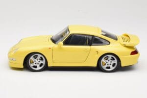 Porsche 911 993 Turbo S Jaune UT Models 1:18 27836 Métal Moulé — image 4 sur 8