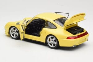 Porsche 911 993 Turbo S Jaune UT Models 1:18 27836 Métal Moulé — image 5 sur 8