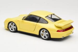 Porsche 911 993 Turbo S Jaune UT Models 1:18 27836 Métal Moulé — image 7 sur 8