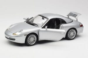 Porsche 911 996 Carrera Cabriolet Argent Hot Wheels 1:18 213595 Métal Moulé — image 2 sur 8