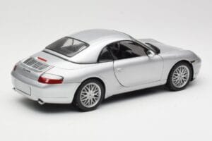 Porsche 911 996 Carrera Cabriolet Argent Hot Wheels 1:18 213595 Métal Moulé — image 3 sur 8