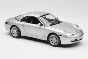 Porsche 911 996 Carrera Cabriolet Argent Hot Wheels 1:18 213595 Métal Moulé — image 6 sur 8