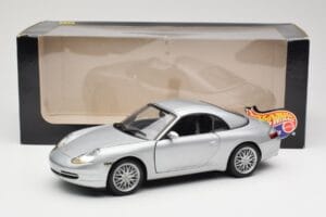 Porsche 911 996 Carrera Cabriolet Argent Hot Wheels 1:18 213595 Métal Moulé — image 8 sur 8