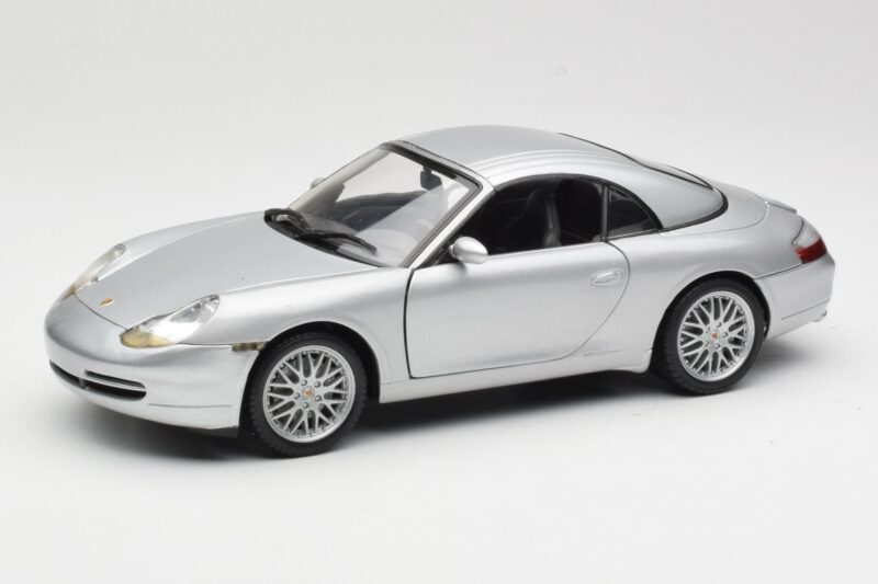 Porsche 911 996 Carrera Cabriolet Argent Hot Wheels 1:18 213595 Métal Moulé