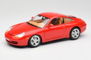 Porsche 911 996 Carrera Rouge Bburago 1:18 3385 Métal Moulé
