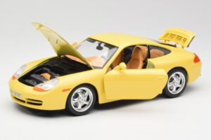Porsche 911 996 Carrera Jaune Bburago 1:18 30085-M1 Métal Moulé — image 2 sur 8