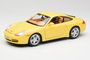 Porsche 911 996 Carrera Jaune Bburago 1:18 30085-M1 Métal Moulé