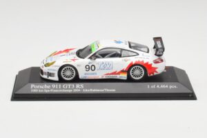 Porsche 911 996 GT3 RS #90 T2M J. Ickx / P. Rabineau 1000km Spa 2004 Minichamps 1:43 400046980 Métal Moulé