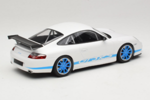 Porsche 911 996 GT3 RS Blanc Bandes Bleues Minichamps 1:18 155062021 Métal Moulé — image 2 sur 6