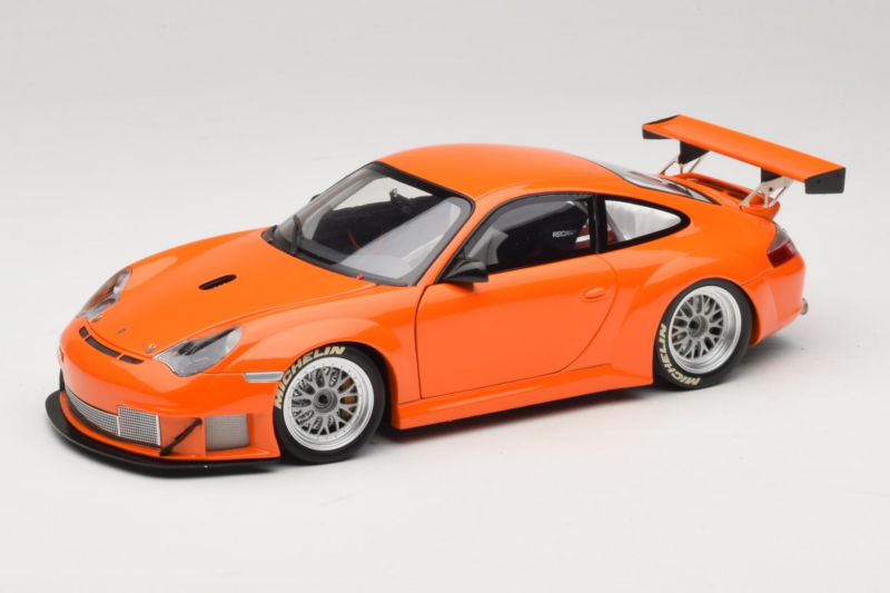 Porsche 911 996 GT3 RSR Orange ALMS 2004 Minichamps 1:18 100046402 Métal Moulé