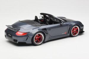Porsche 911 997 Cabriolet Liberty Walk Gris GT Spirit 1:18 GT463 Résine — image 2 sur 6