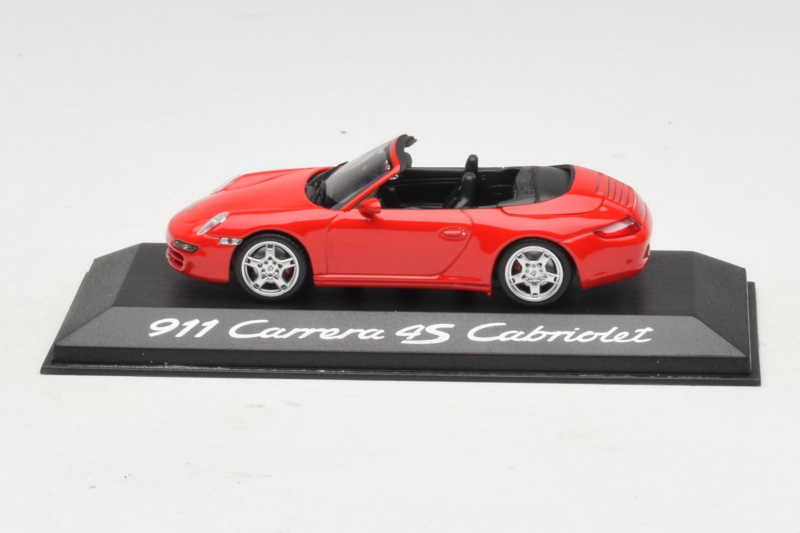 Porsche 911 997 Carrera 4S Cabriolet Rouge Minichamps 1:43 WAP02015316 Métal Moulé