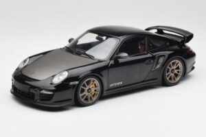 Porsche 911 997 GT2 RS Noir & Argent Roues Minichamps 1:18 100069401 Métal Moulé