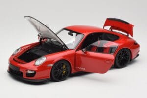 Porsche 911 997 GT2 RS Rouge Avec Jantes Noires Minichamps 1:18 100069407 Métal Moulé — image 2 sur 8
