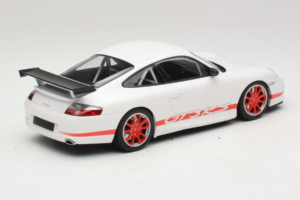 Porsche 911 996 GT3 RS Blanc Bande Rouge Minichamps 1:18 155062020 Métal Moulé — image 2 sur 6