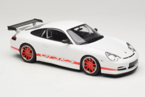 Porsche 911 996 GT3 RS Blanc Bande Rouge Minichamps 1:18 155062020 Métal Moulé — image 4 sur 6