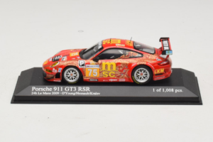Porsche 911 997 GT3 RSR #75 O. Young / P. Hesnault 24 Hours of Le Mans 2009 Minichamps 1:43 400096975 Métal Moulé