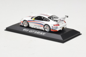 Porsche 911 997 GT3 RSR Blanc Avec Bandes Bleues et Orange 2007 Minichamps 1:43 WAP02000618 Métal Moulé — image 3 sur 4