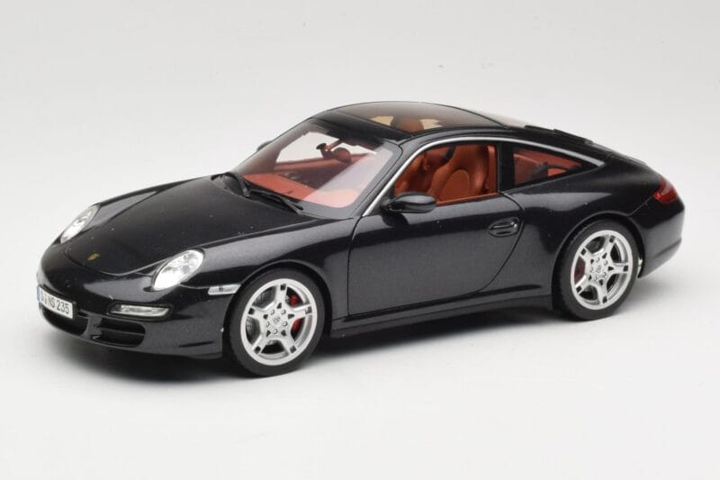 Porsche 911 997 Targa Noir Norev 1:18 187506 Métal Moulé