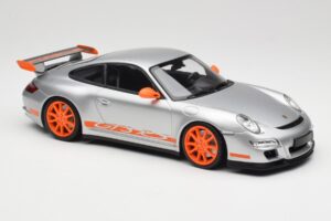 Porsche 911 997.1 GT3 RS Argent avec Jantes Orange Minichamps 1:18 155062120 Métal Moulé — image 4 sur 6