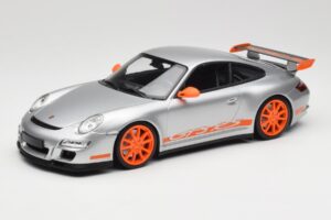 Porsche 911 997.1 GT3 RS Argent avec Jantes Orange Minichamps 1:18 155062120 Métal Moulé