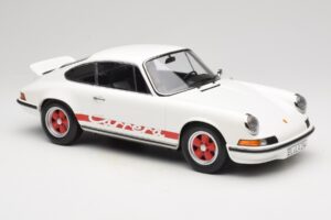 Porsche 911 Carrera RS 2.7 Grand Prix White With Red Norev 1:12 127514 Métal Moulé — image 4 sur 6