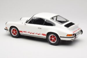 Porsche 911 Carrera RS 2.7 Grand Prix White With Red Norev 1:12 127514 Métal Moulé — image 5 sur 6