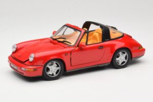 Porsche 911 Carrera Targa Rouge Anson 1:18 3054 Métal Moulé