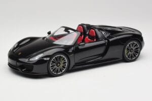 Porsche 918 Spyder Basalte Noir Métallique Minichamps 1:18 110062431 Métal Moulé