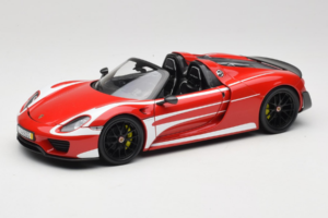 Porsche 918 Spyder Weissach Package Rayures Rouge Blanc Minichamps 1:18 110062442-O1 Métal Moulé