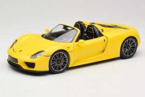 Porsche 918 Spyder Jaune Minichamps 1:18 110062434 Métal Moulé