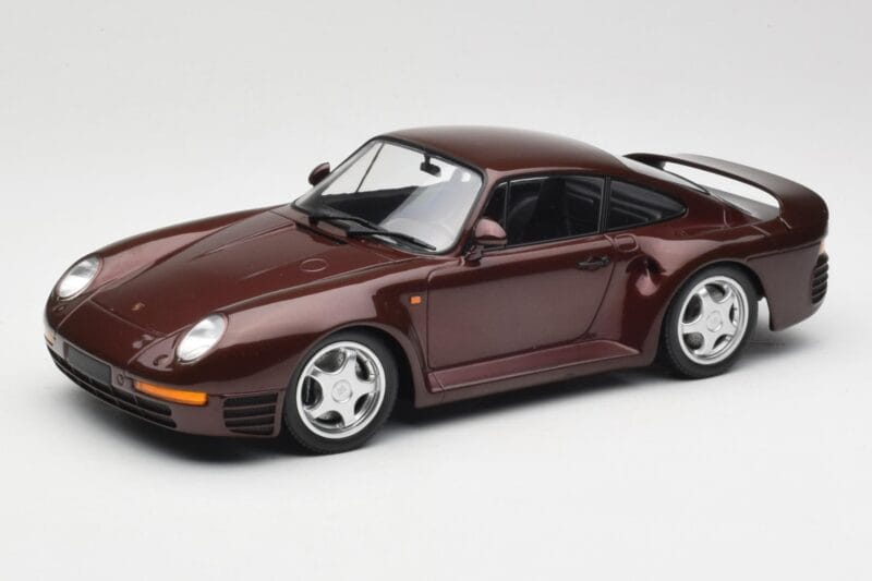 Porsche 959 Dark Red Metallic Minichamps 1:18 155066204 Métal Moulé