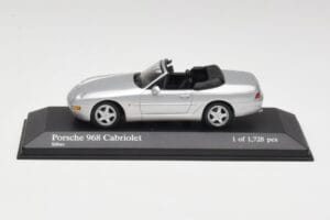 Porsche 968 Argent Minichamps 1:43 400062332 Métal Moulé
