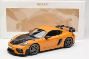 Porsche Cayman GT4 RS 982 Weissach Package Bahama Yellow Norev 1:18 187252 Métal Moulé — image 8 sur 8