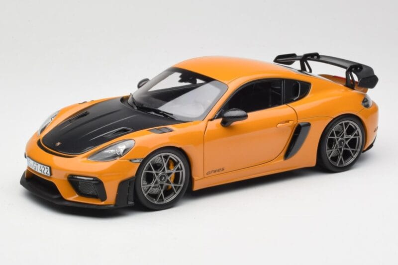 Porsche Cayman GT4 RS 982 Weissach Package Bahama Yellow Norev 1:18 187252 Métal Moulé