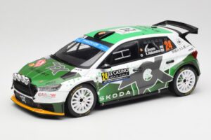 Skoda Fabia Rally2 #24 N. Gryazin / K. Aleksandrov Rally Monte Carlo 2023 IXO 1:18 18RMC155B Métal Moulé