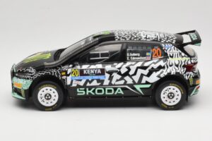 Skoda Fabia Rally2 #20 O. Solberg / E. Edmund Safari Rally Kenya 2024 IXO 1:18 18RMC222 Métal Moulé — image 3 sur 6