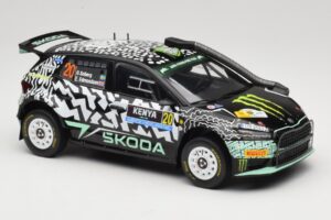 Skoda Fabia Rally2 #20 O. Solberg / E. Edmund Safari Rally Kenya 2024 IXO 1:18 18RMC222 Métal Moulé — image 4 sur 6