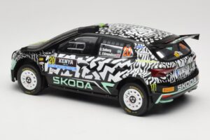 Skoda Fabia Rally2 #20 O. Solberg / E. Edmund Safari Rally Kenya 2024 IXO 1:18 18RMC222 Métal Moulé — image 5 sur 6
