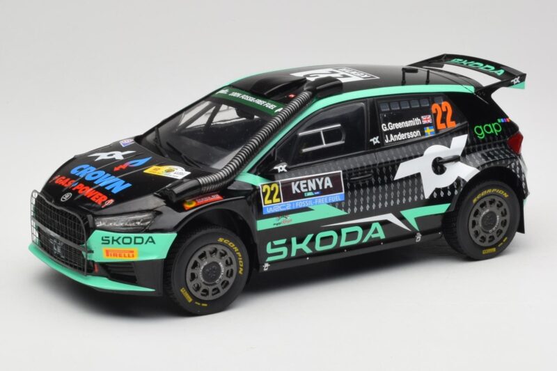 Skoda Fabia Rally2 #22 Toksport G. Greensmith / J. Andersson Safari Rally Kenya 2024 IXO 1:18 18RMC209 Métal Moulé