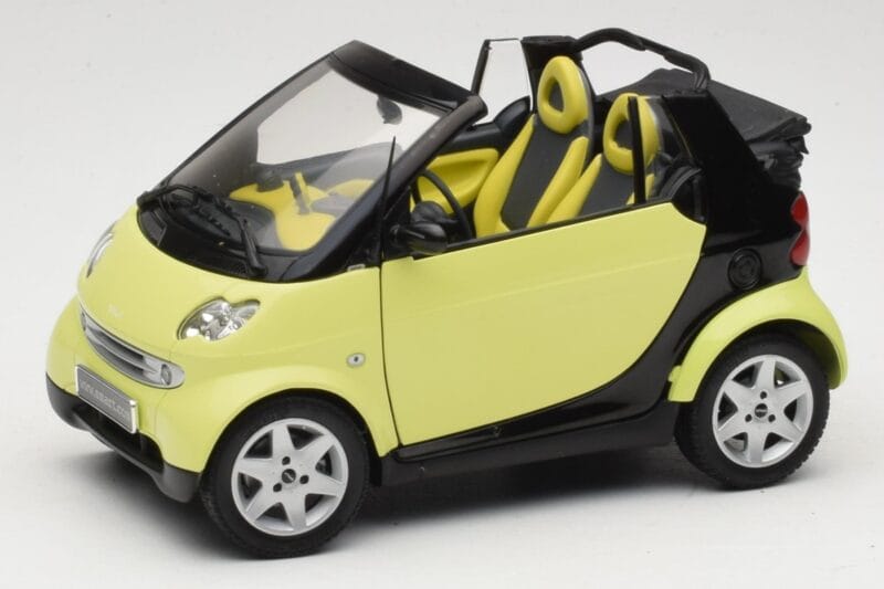 Smart Fortwo 450 Cabrio Jaune Minichamps 1:18 0012889V001C49Q00 Métal Moulé