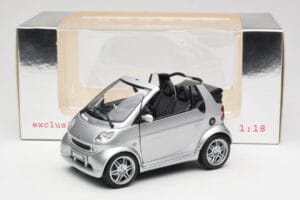 Smart Fortwo W450 Brabus Cabrio Argent Édition Concessionnaire Kyosho 1:18 0017769V001C05Q00 Métal Moulé — image 8 sur 8