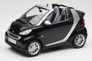 Smart Fortwo Cabriolet W451 Noir & Argent Minichamps 1:18 Q0022566V001C18Q00 Métal Moulé